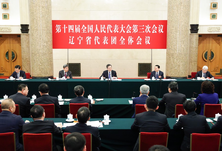 丁薛祥在参加辽宁代表团审议时强...