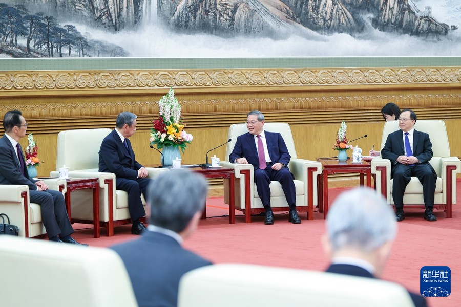 李强会见河野洋平率领的日本国际...