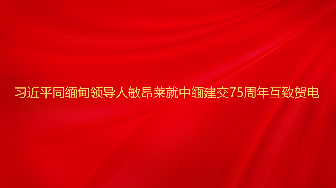 习近平同缅甸领导人敏昂莱就中缅...