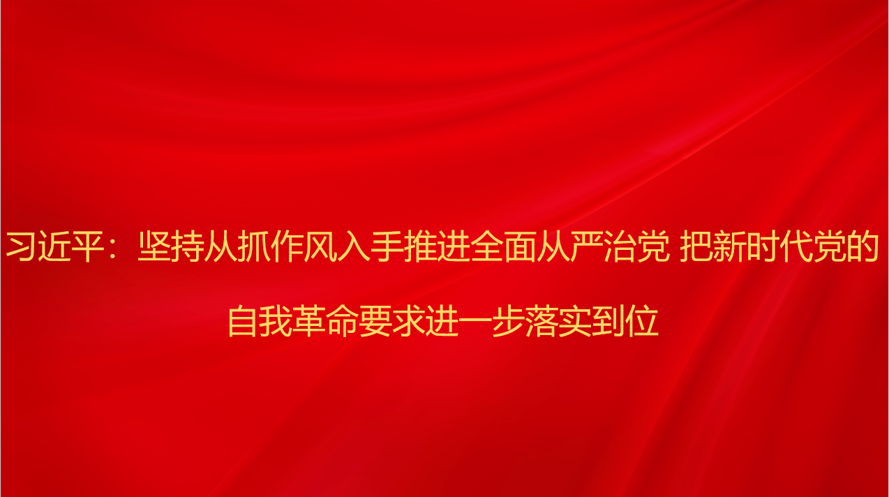 习近平：坚持从抓作风入手推进全...