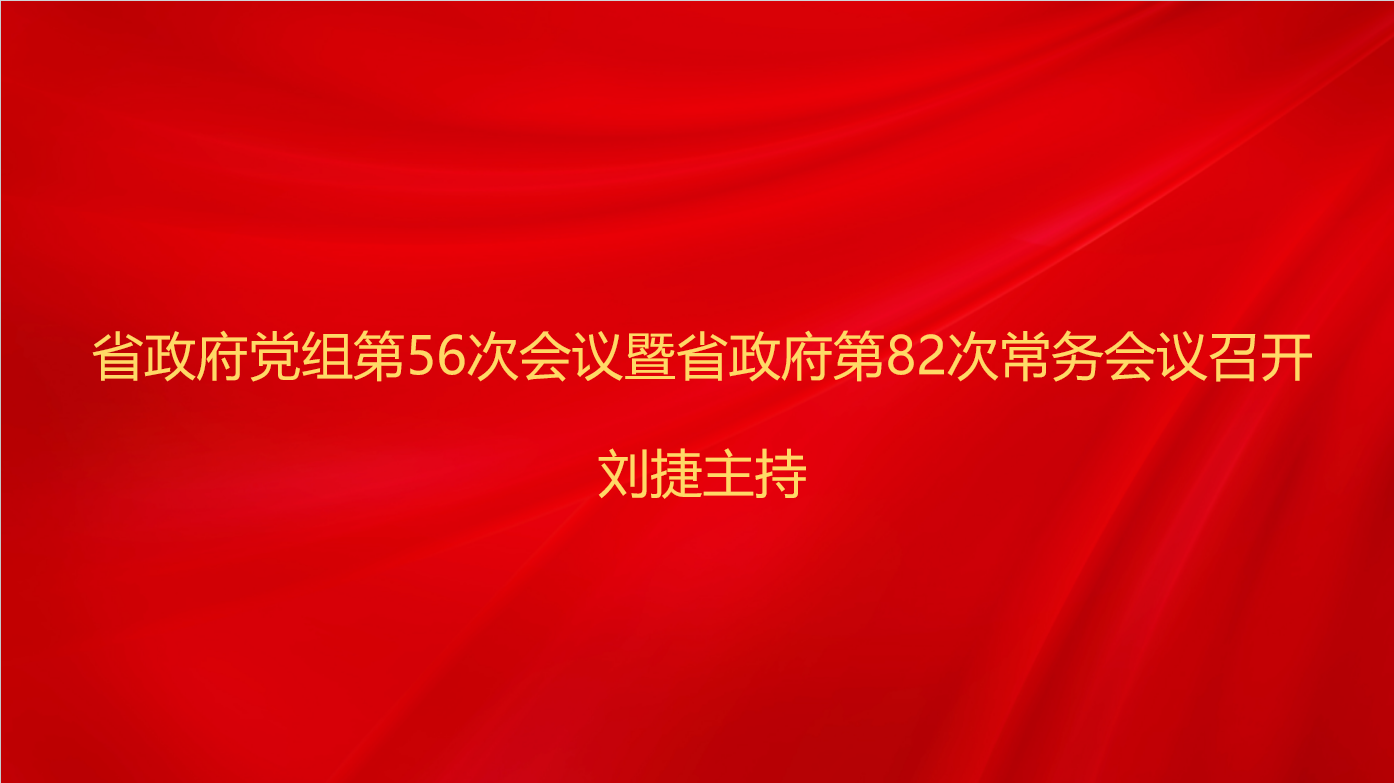 省政府党组第56次会议暨省政府...